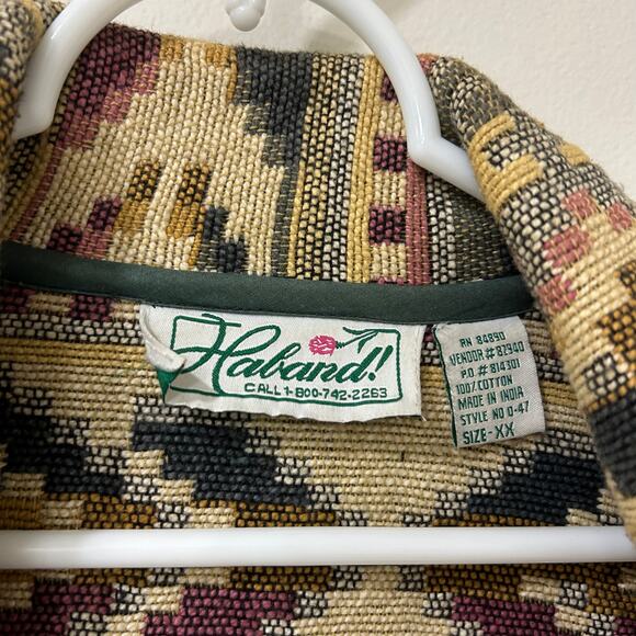 Haband Vintage Womens Size XXL Aztec Button Down Tapestry Jacket Southwestern - Picture 5 of 6
